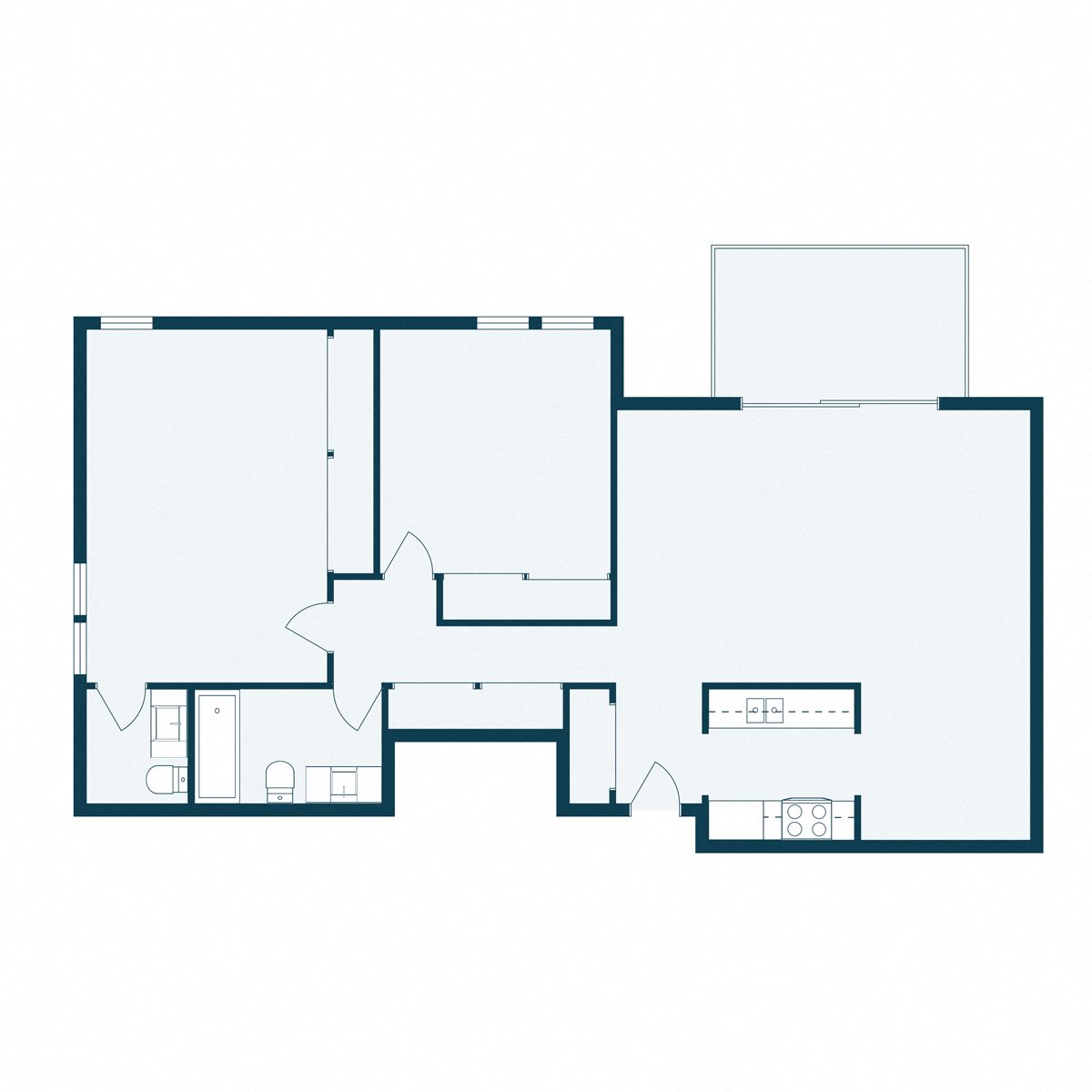 Valley View Apartments | Two Bedroom | Plan 22A Valley View Apartments | Two Bedroom | Plan 22A